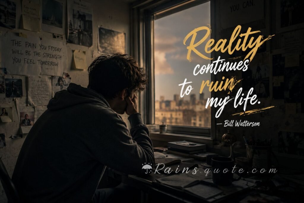“Reality continues to ruin my life.”