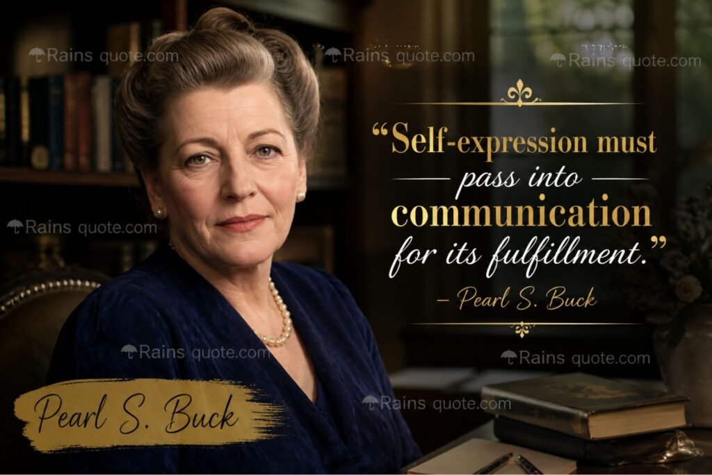 “Self-expression must pass into communication for its fulfillment.”