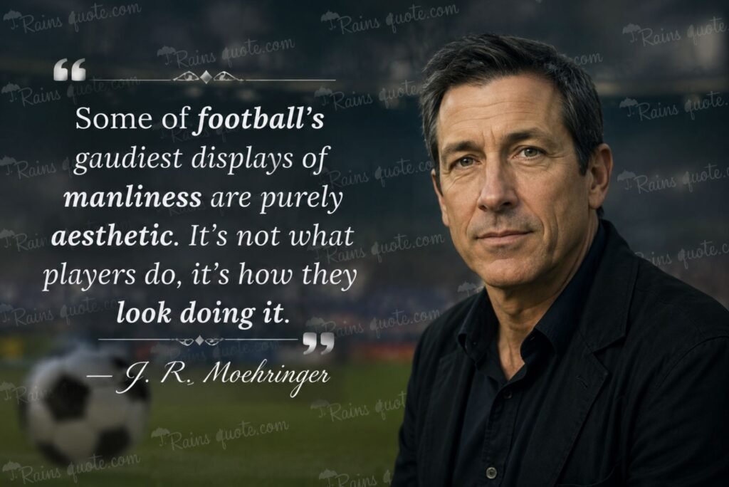 “Some of football's gaudiest displays of manliness are purely aesthetic. It's not what players do, it's how they look doing it.”