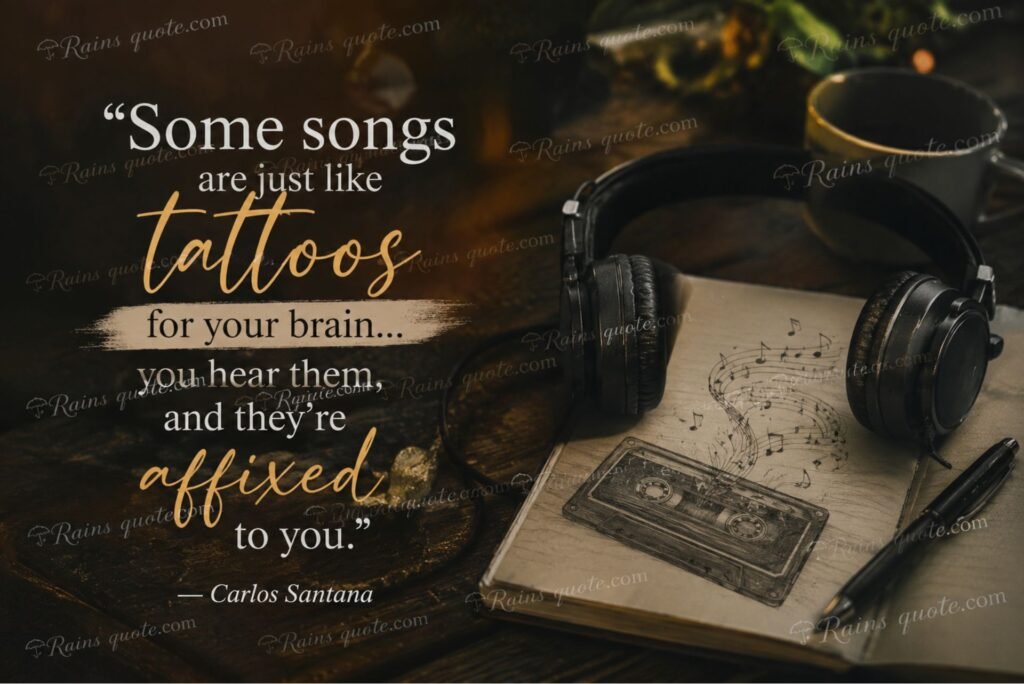 “Some songs are just like tattoos for your brain... you hear them, and they're affixed to you.”
