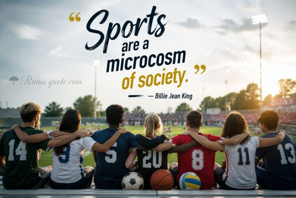 “Sports are a microcosm of society.”