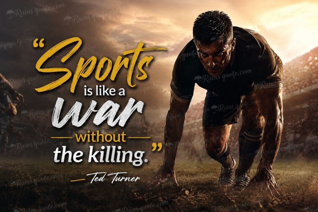 “Sports is like a war without the killing.”