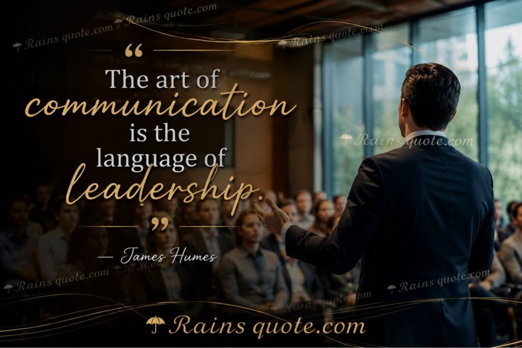 “The art of communication is the language of leadership.”