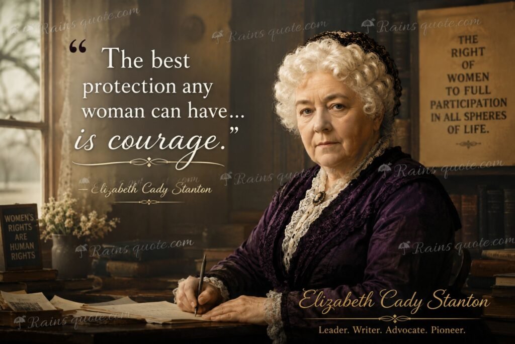 “The best protection any woman can have... is courage.”