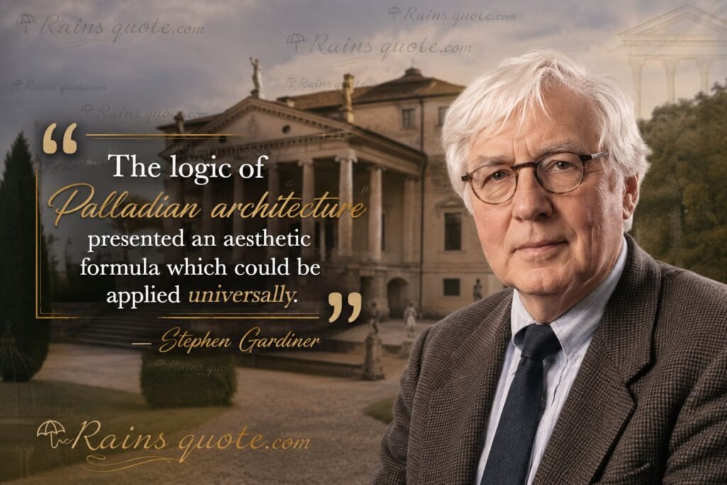 “The logic of Palladian architecture presented an aesthetic formula which could be applied universally.”