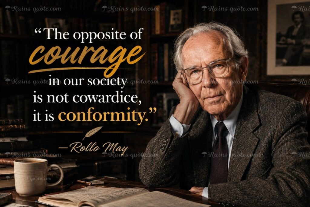 “The opposite of courage in our society is not cowardice, it is conformity.”