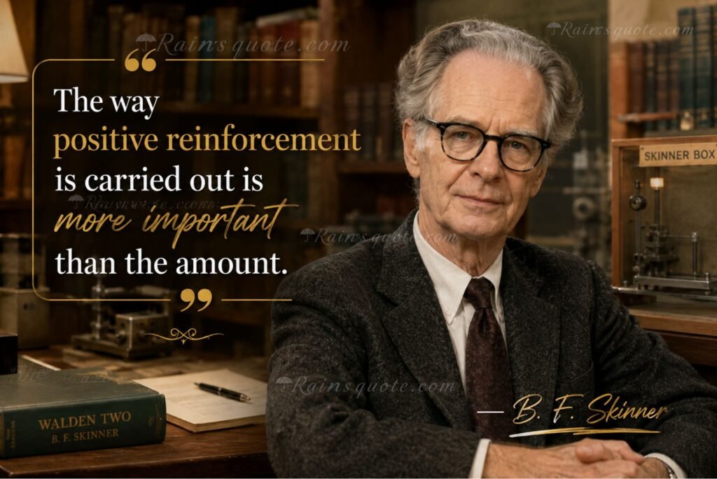 “The way positive reinforcement is carried out is more important than the amount.”