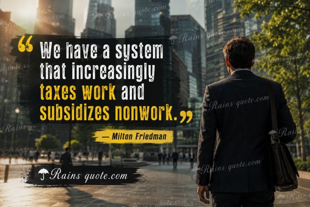 “We have a system that increasingly taxes work and subsidizes nonwork.”