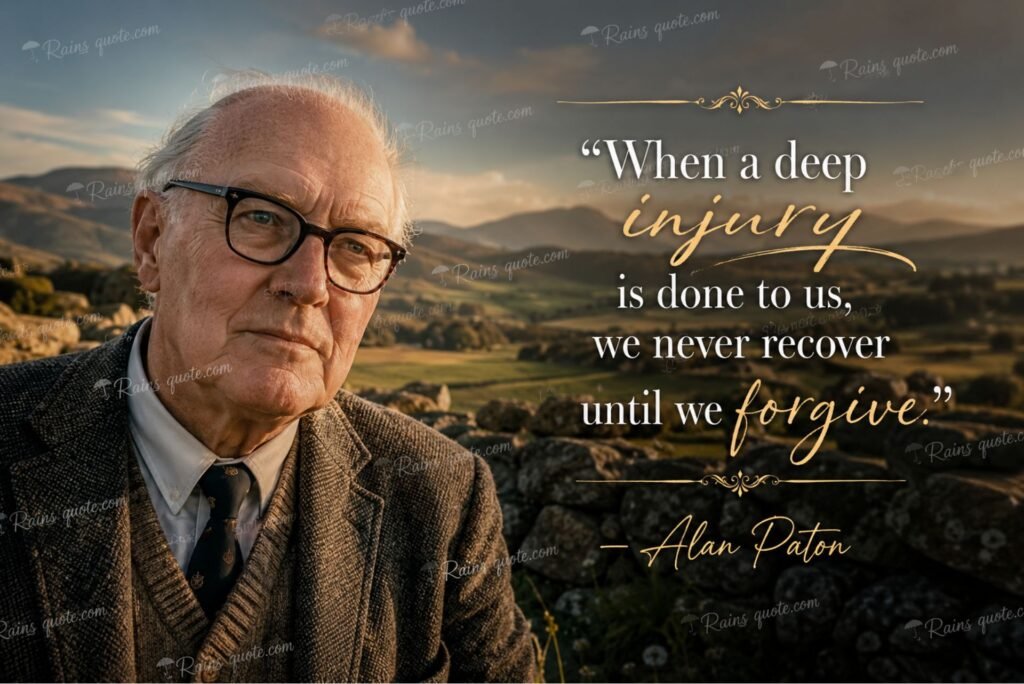 “When a deep injury is done to us, we never recover until we forgive.”