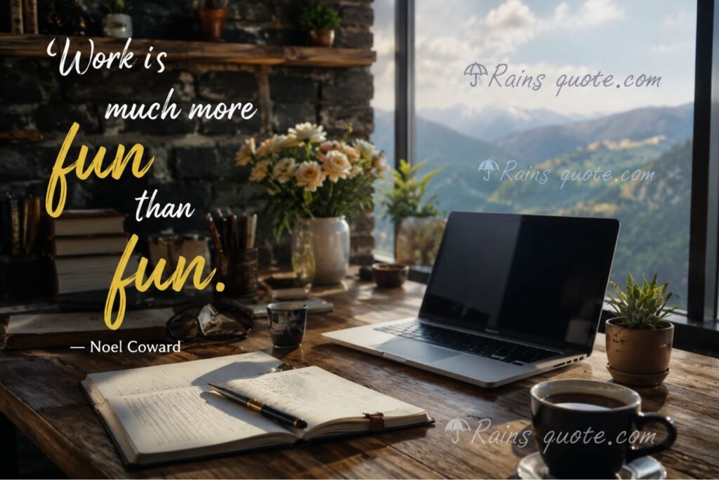 “Work is much more fun than fun.”