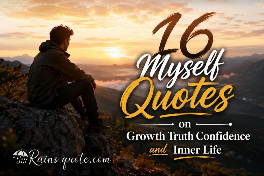 16 Myself Quotes on Growth Truth Confidence and Inner Life