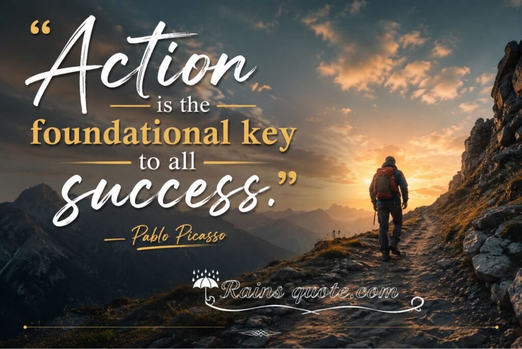 “Action is the foundational key to all success.”