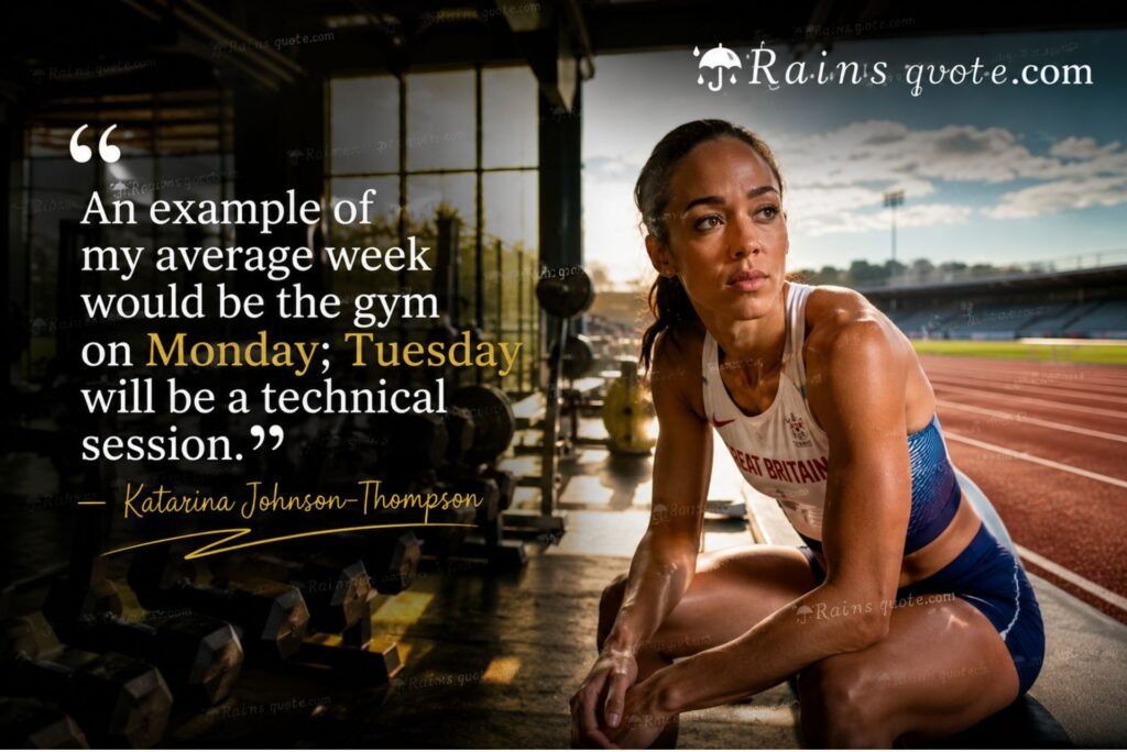 “An example of my average week would be the gym on Monday; Tuesday will be a technical session.”
