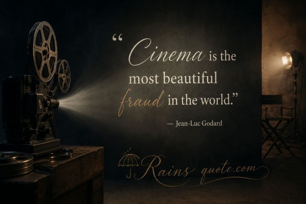 “Cinema is the most beautiful fraud in the world.” 