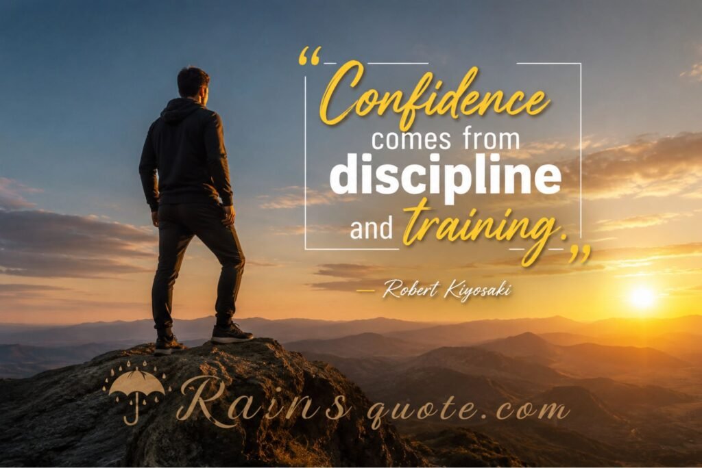 “Confidence comes from discipline and training.”