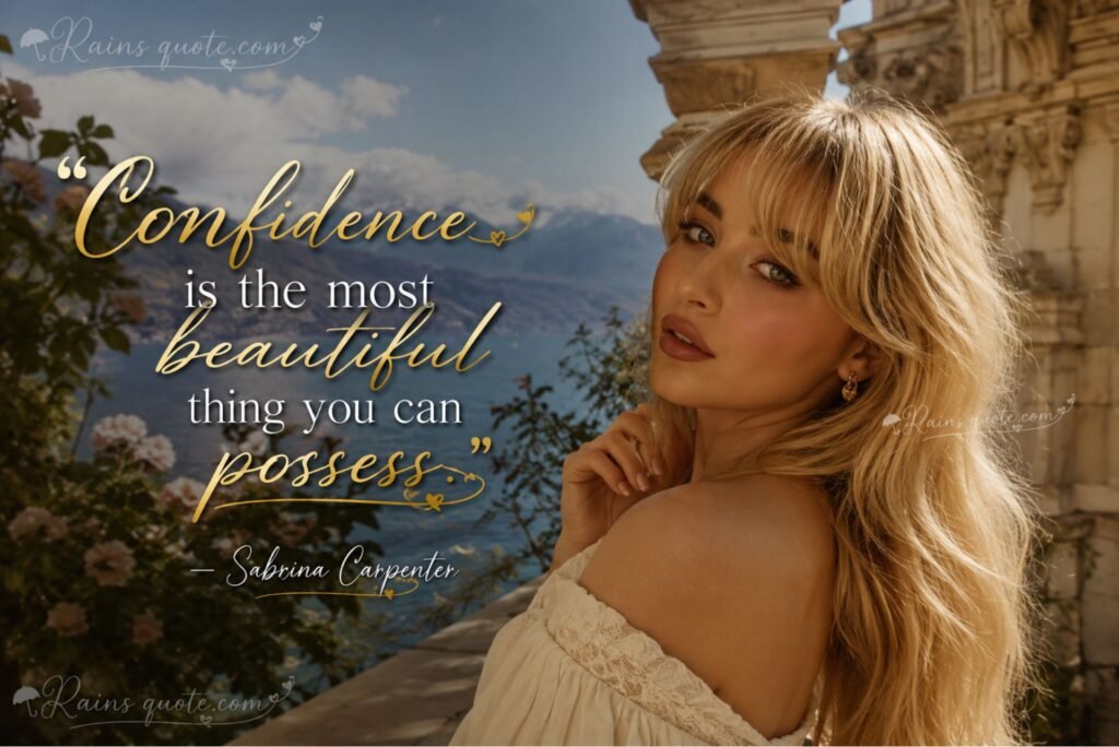“Confidence is the most beautiful thing you can possess.”