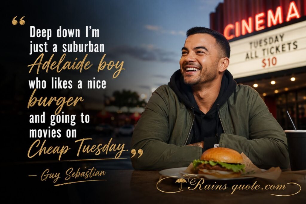 “Deep down I’m just a suburban Adelaide boy who likes a nice burger and going to movies on Cheap Tuesday.”
