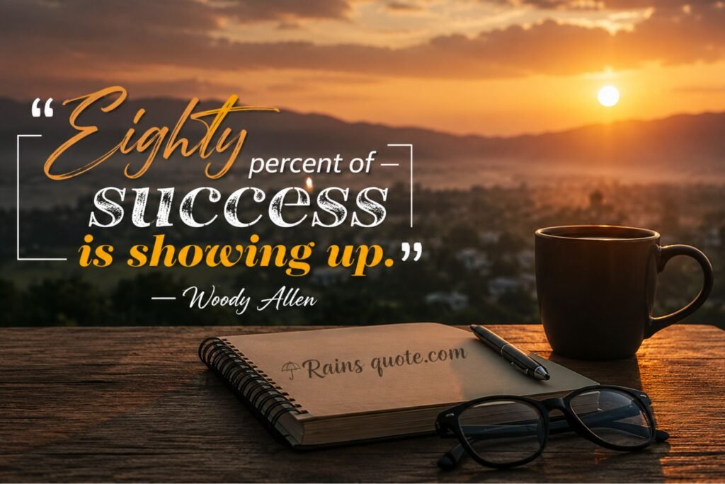 “Eighty percent of success is showing up.”