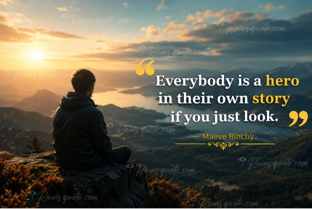 “Everybody is a hero in their own story if you just look.”