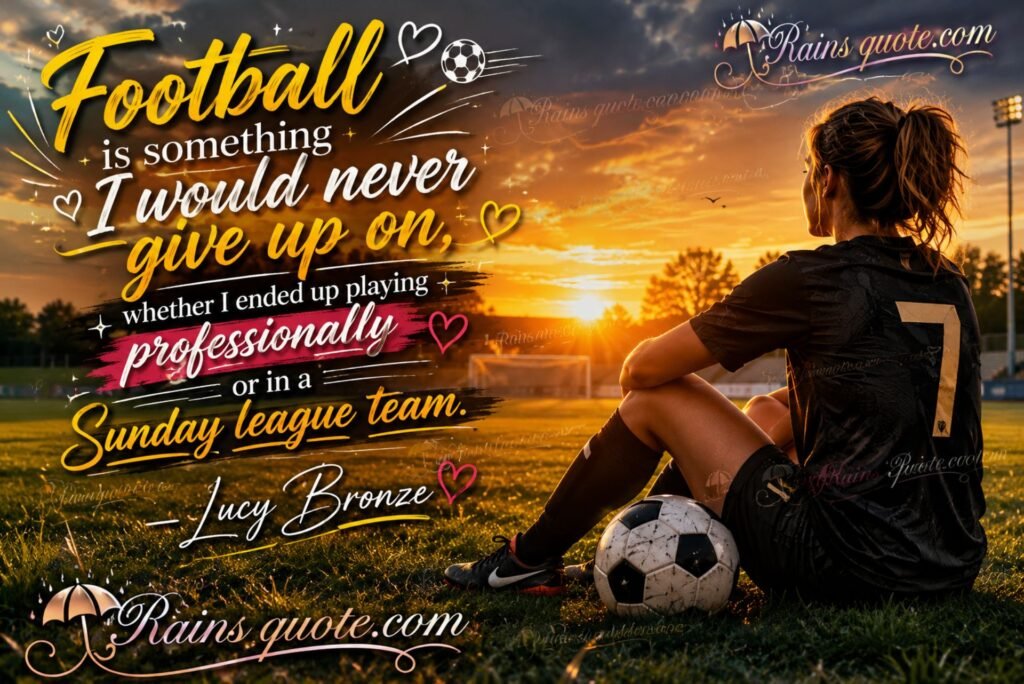 “Football is something I would never give up on, whether I ended up playing professionally or in a Sunday league team.”