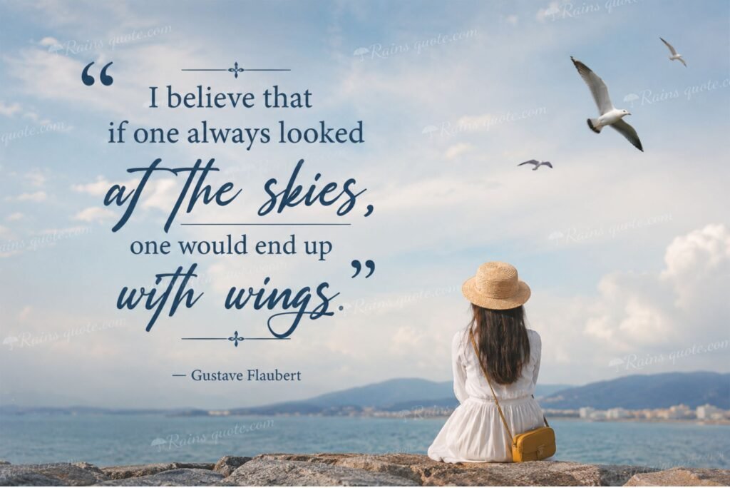 “I believe that if one always looked at the skies, one would end up with wings.”