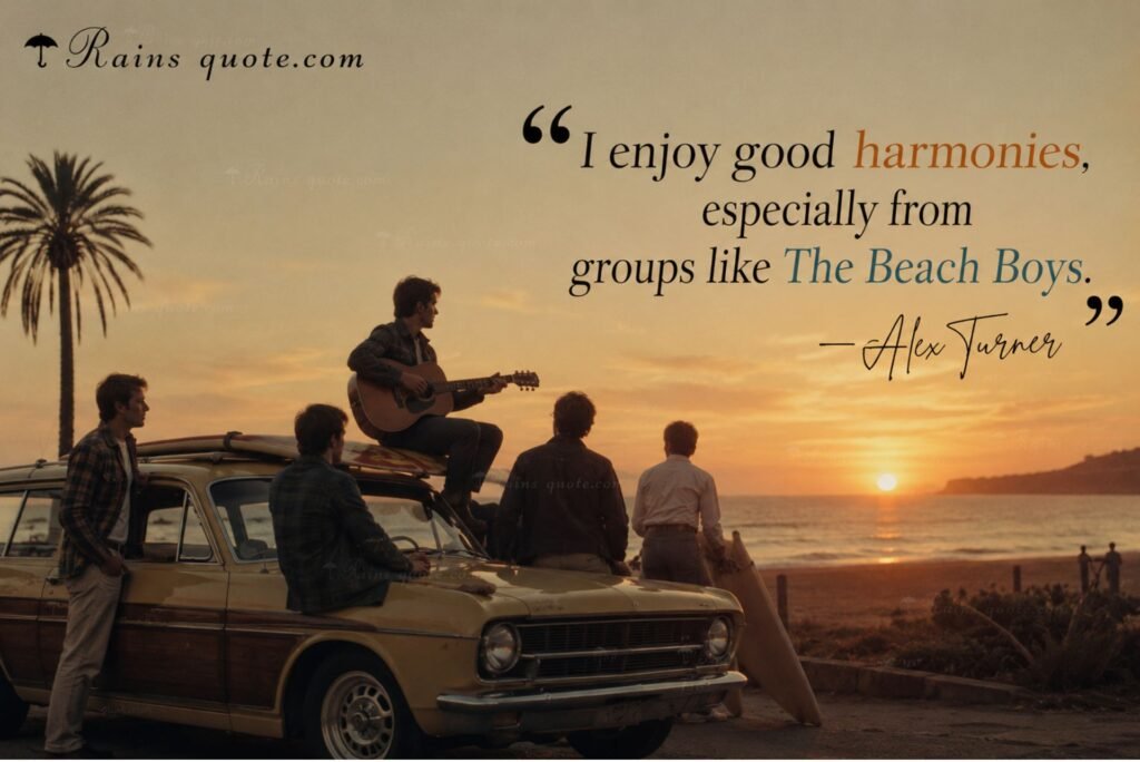 “I enjoy good harmonies, especially from groups like The Beach Boys.”