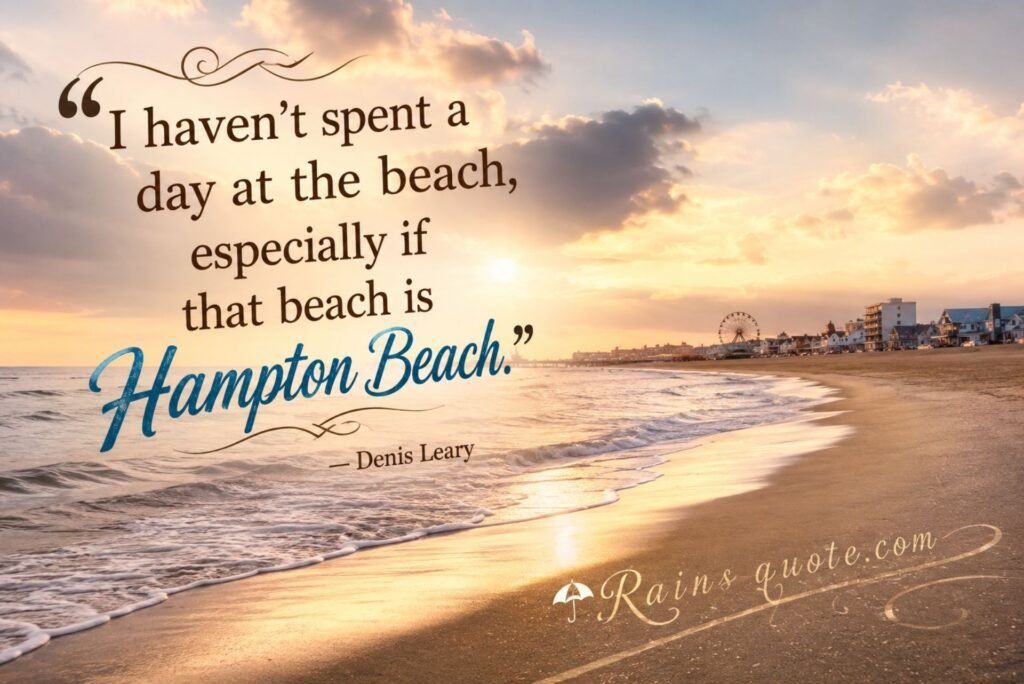“I haven't spent a day at the beach, especially if that beach is Hampton Beach.”