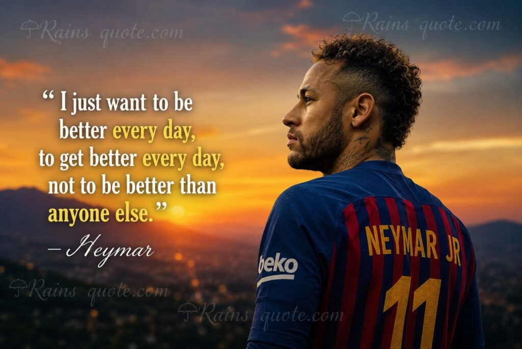 “I just want to be better every day, to get better every day, not to be better than anyone else.”