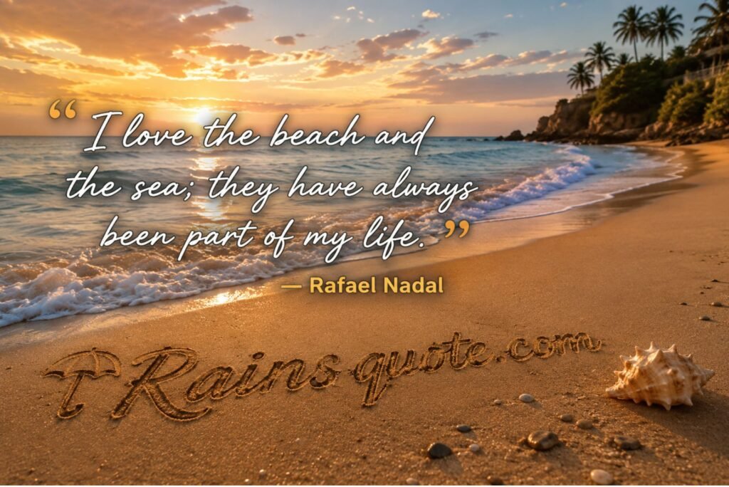 “I love the beach and the sea; they have always been part of my life.”