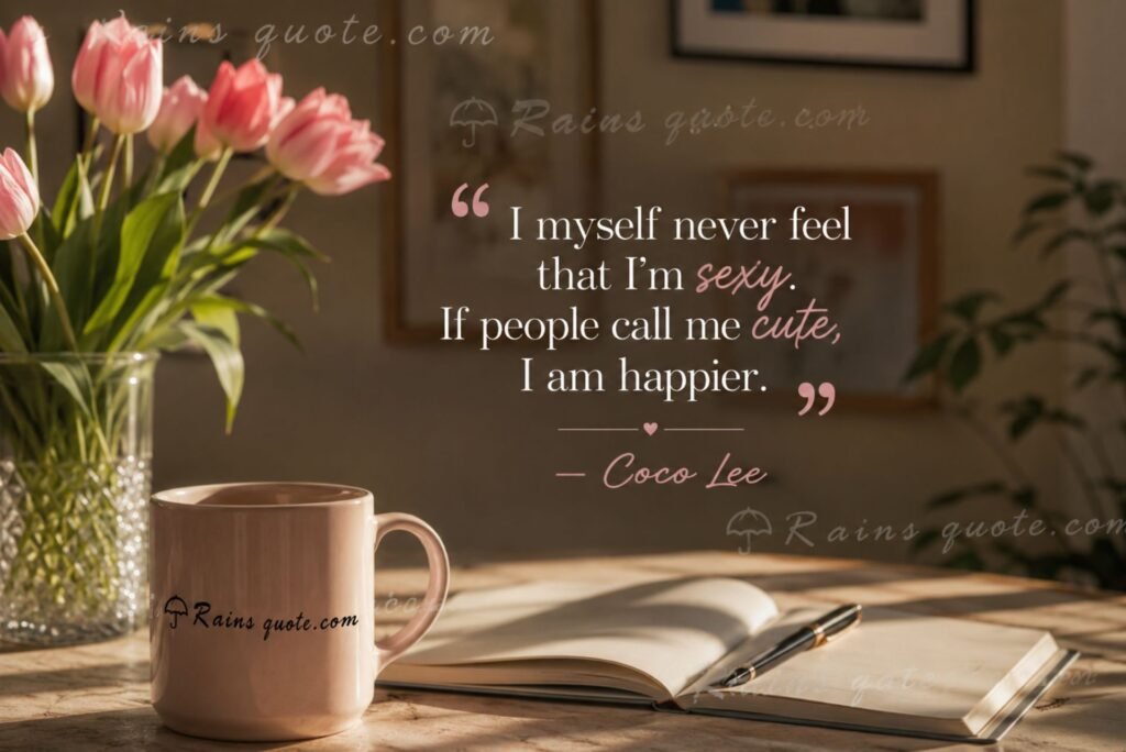 “I myself never feel that I'm sexy. If people call me cute, I am happier.”
