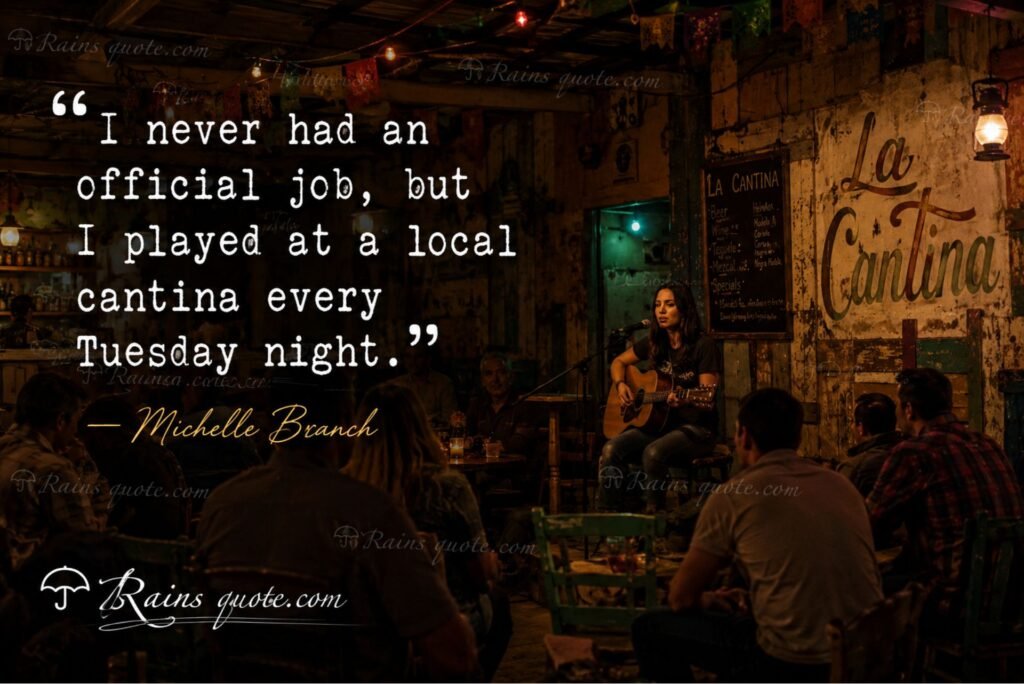 “I never had an official job, but I played at a local cantina every Tuesday night.”