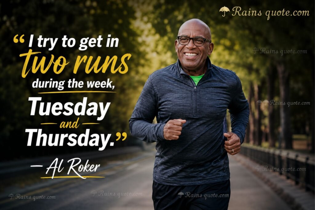 “I try to get in two runs during the week, Tuesday and Thursday.”