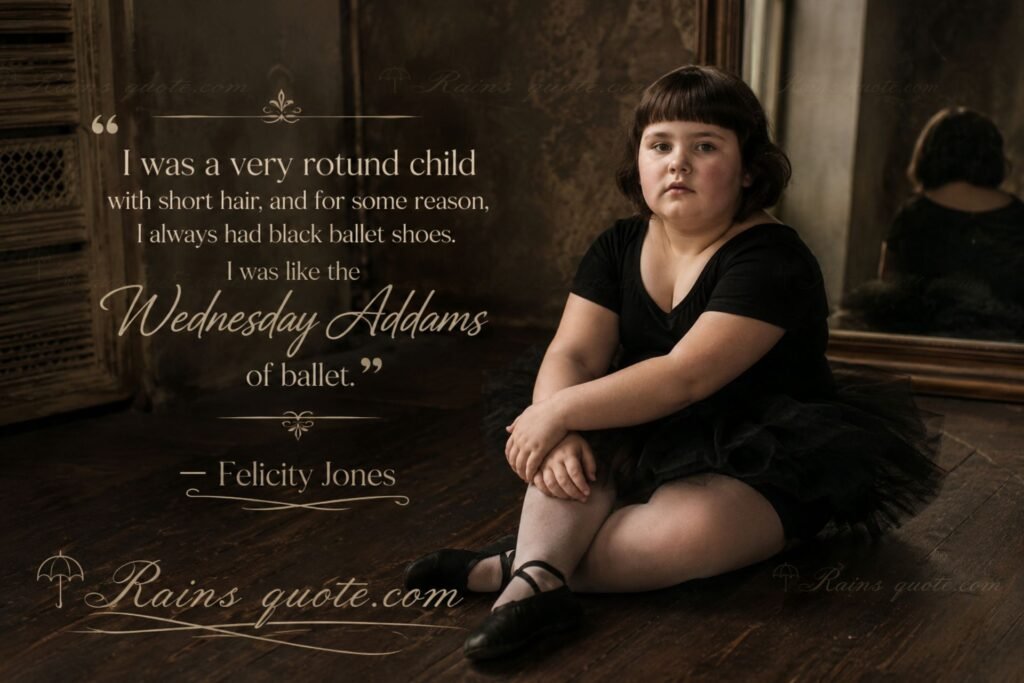“I was a very rotund child with short hair, and for some reason, I always had black ballet shoes. I was like the Wednesday Addams of ballet.”