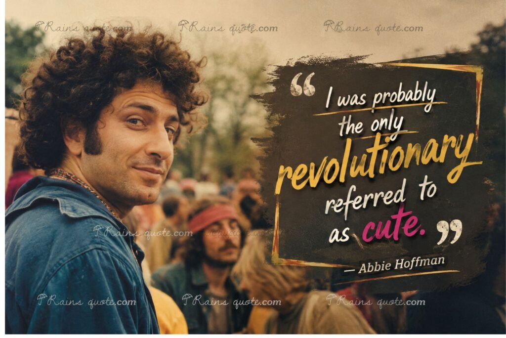 “I was probably the only revolutionary referred to as cute.”