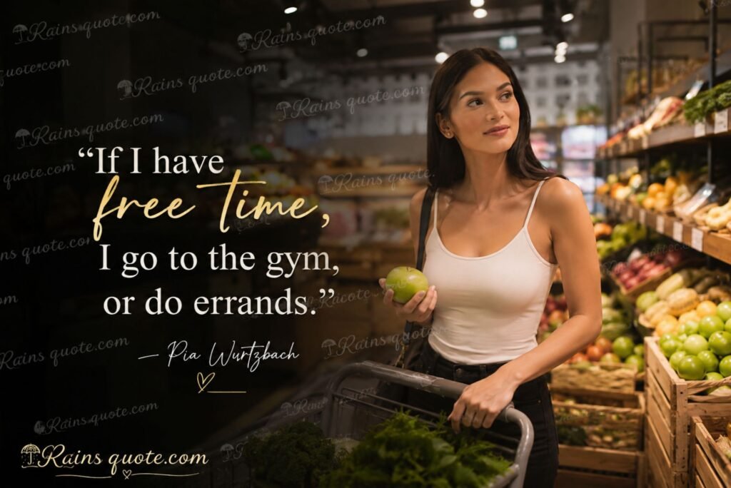 “If I have free time, I go to the gym, or do errands.”