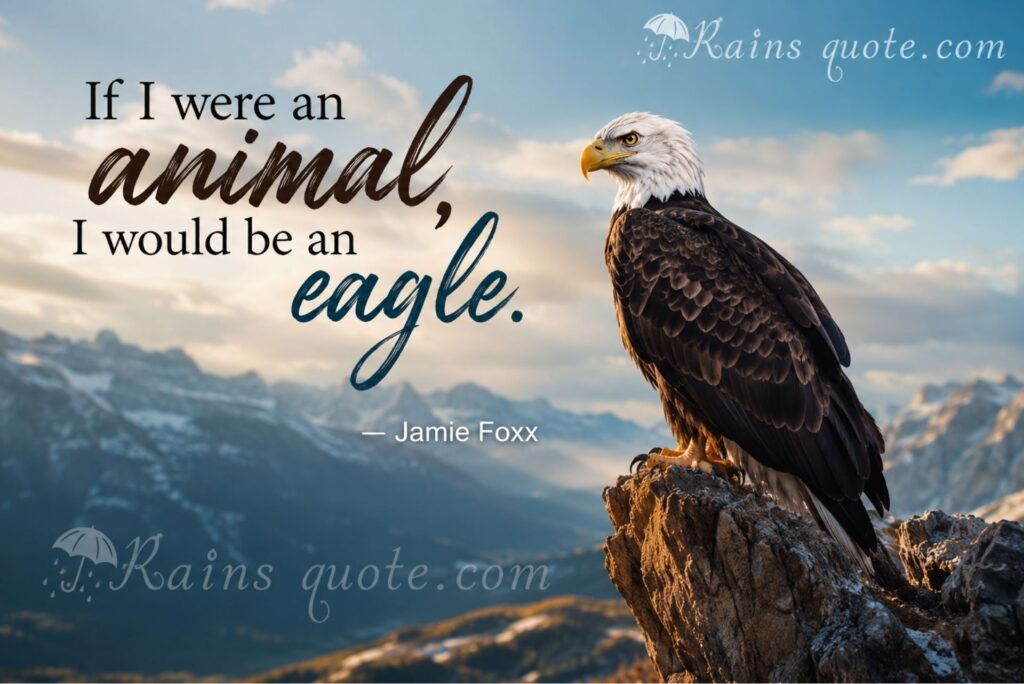 “If I were an animal, I would be an eagle.”