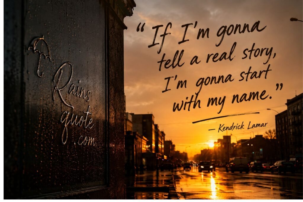  “If I'm gonna tell a real story, I'm gonna start with my name.”