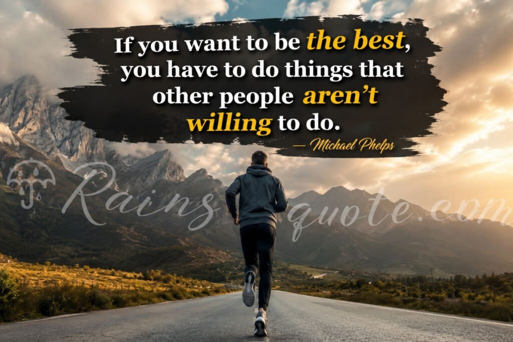 “If you want to be the best, you have to do things that other people aren’t willing to do.”