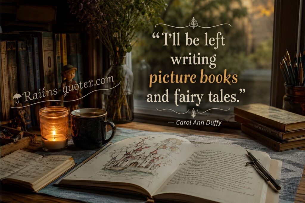 “I'll be left writing picture books and fairy tales.”