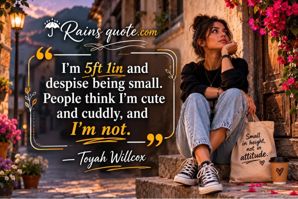 “I'm 5ft 1in and despise being small. People think I'm cute and cuddly, and I'm not.”