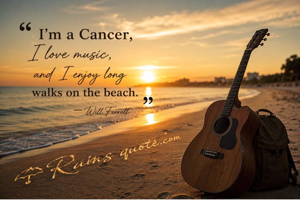 “I’m a Cancer, I love music, and I enjoy long walks on the beach.”