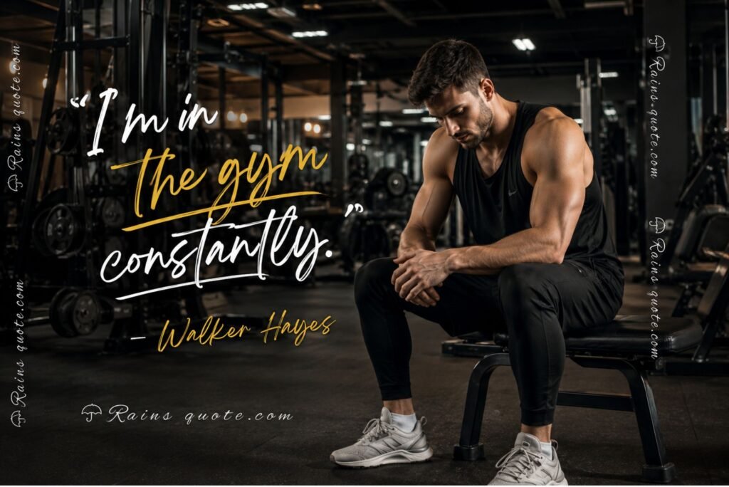 “I'm in the gym constantly.”
