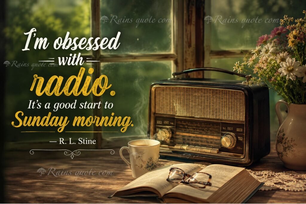 “I'm obsessed with radio. It's a good start to Sunday morning.”