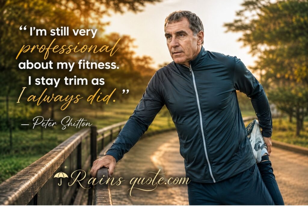 “I'm still very professional about my fitness. I stay trim as I always did.”