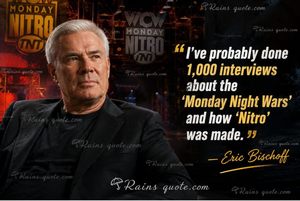 “I've probably done 1,000 interviews about the 'Monday Night Wars' and how 'Nitro' was made.”