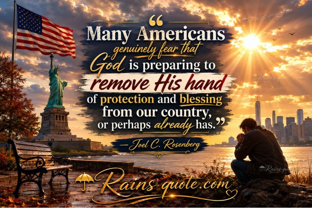 “Many Americans genuinely fear that God is preparing to remove His hand of protection and blessing from our country, or perhaps already has.”