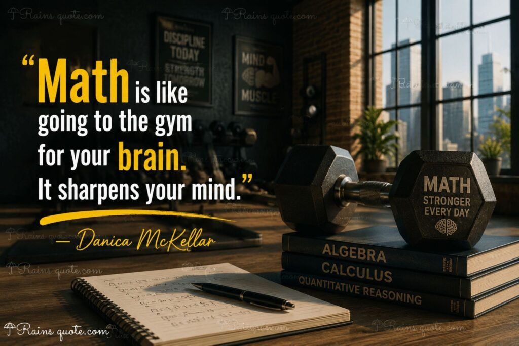 “Math is like going to the gym for your brain. It sharpens your mind.”