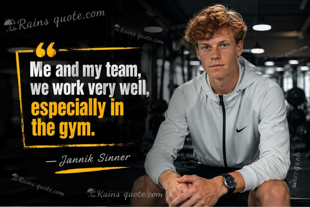 “Me and my team, we work very well, especially in the gym.”