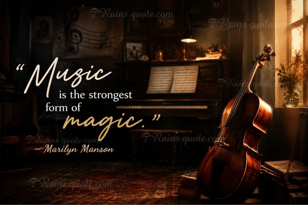 “Music is the strongest form of magic.”