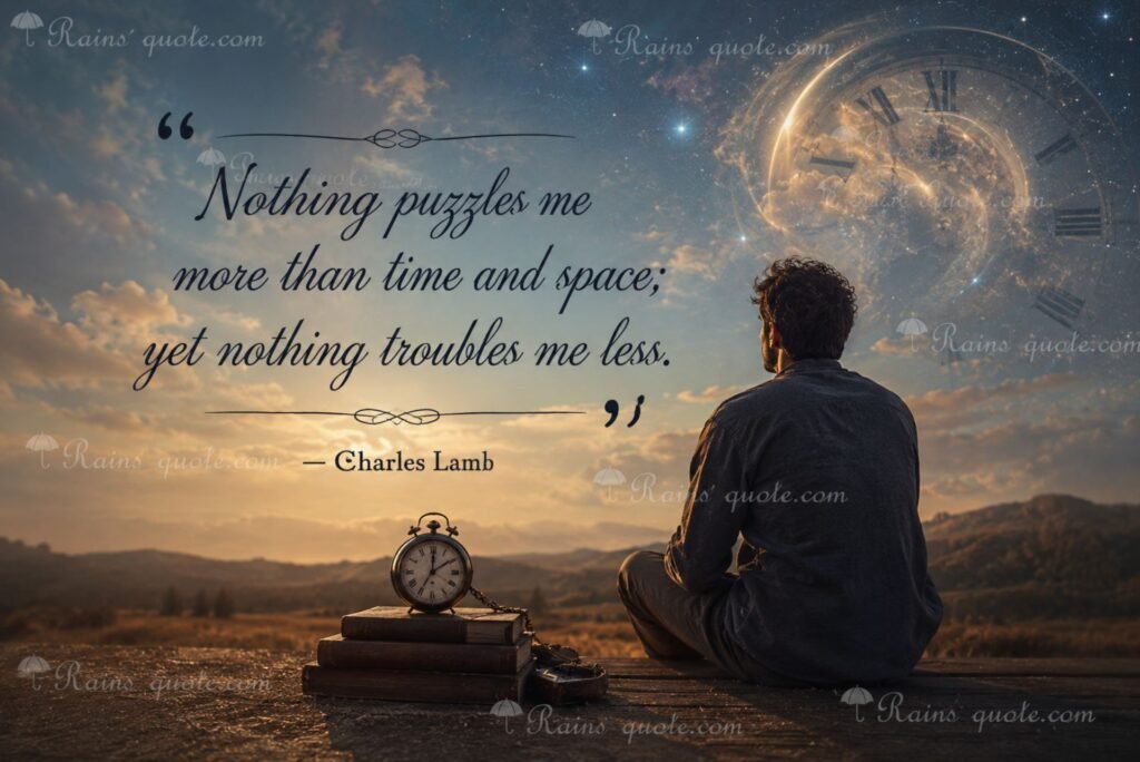 “Nothing puzzles me more than time and space; yet nothing troubles me less.”